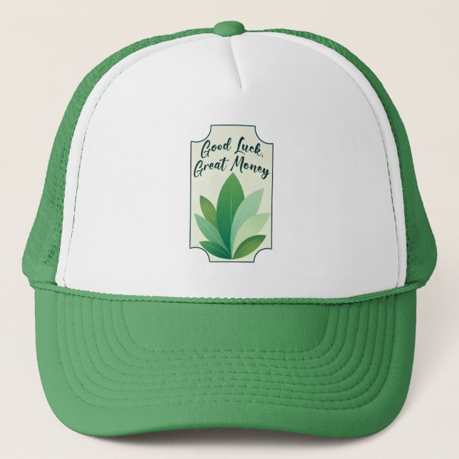 Green Botanical St Patrick’s Day Shirt – boné Trucker Hat (Front)