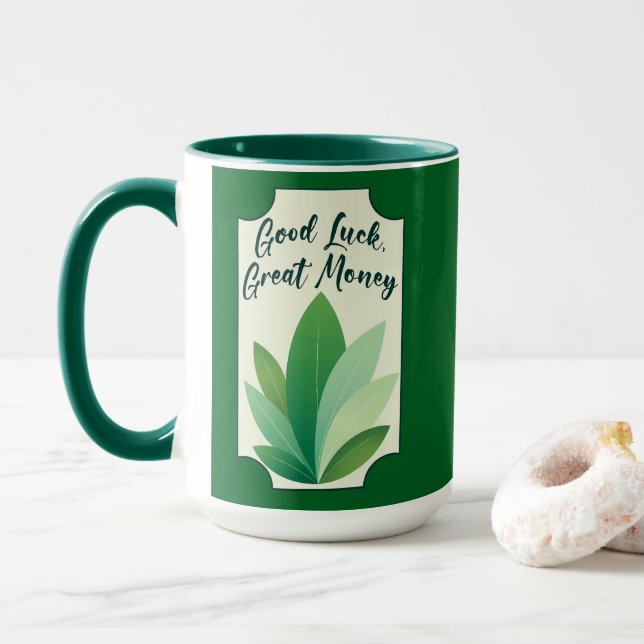 Green Botanical St Patrick’s Day Shirt – caneca Mug (With Donut)