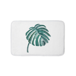 Green Botanical Tropical Bath Mat