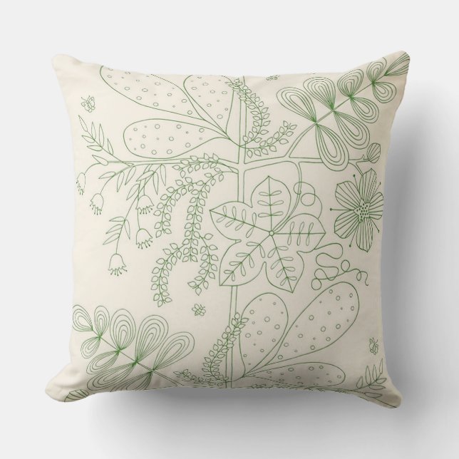 Green Botanicals Cushion (Front)