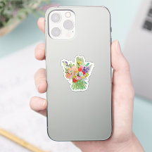 Green Bouquet Sticker For Flower Lovers 