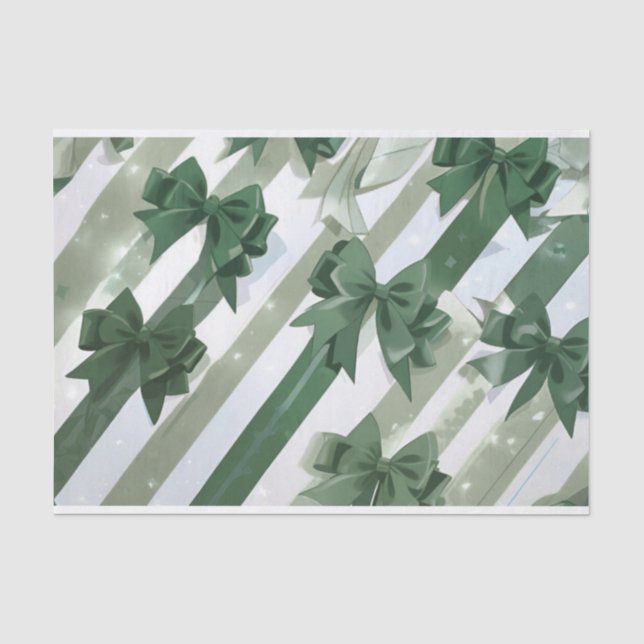 Green bow 2 tissue paper (Front)