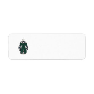 Green Bow Chinoiserie Vase Label Return Address Label