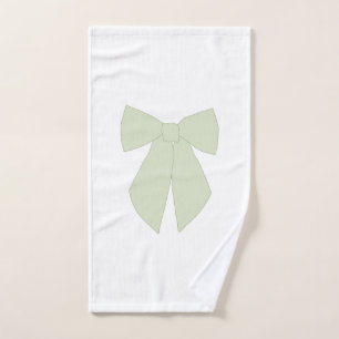 Green Bow Coquette Bath Towel Set