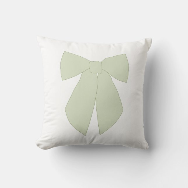 Green Bow Coquette Cushion (Front)