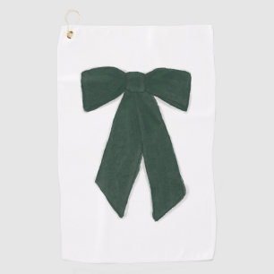 Green Bow Golf Towel 
