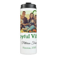 Green bow joyful Vibes add family photo name