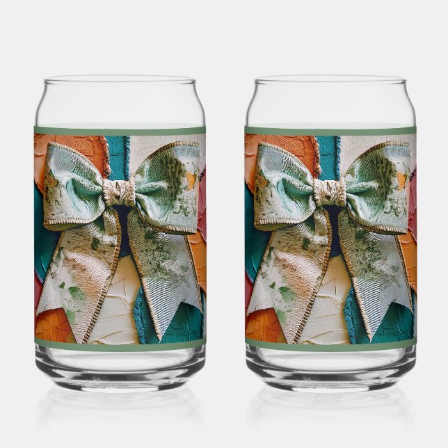 Green Bow Soda Glass (Front)