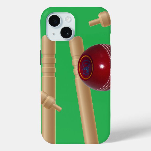 Green Bowled At Cricket, Case-Mate iPhone Case (Back)