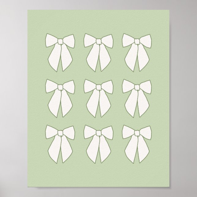 Green Bows Coquette Poster (Front)