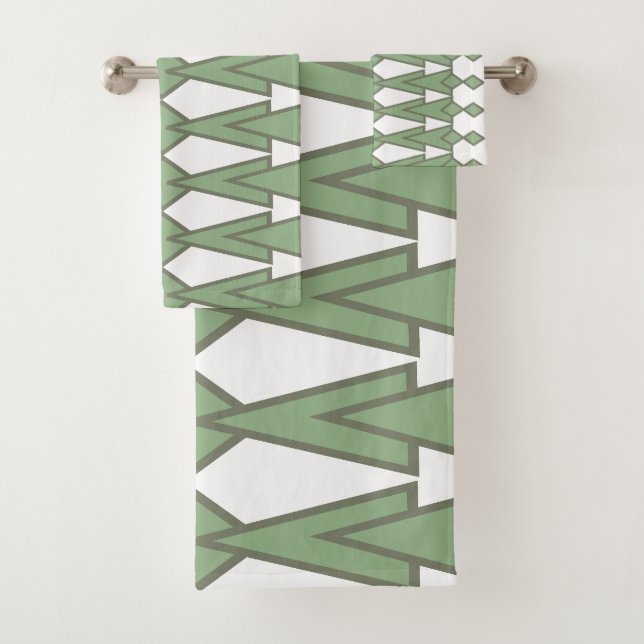 Green Bowties  Bath Towel Set (Insitu)