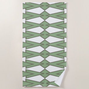 Green Bowties Beach Towel