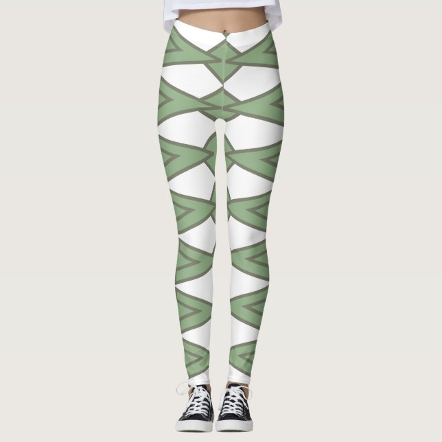 Green Bowties  Leggings (Front)