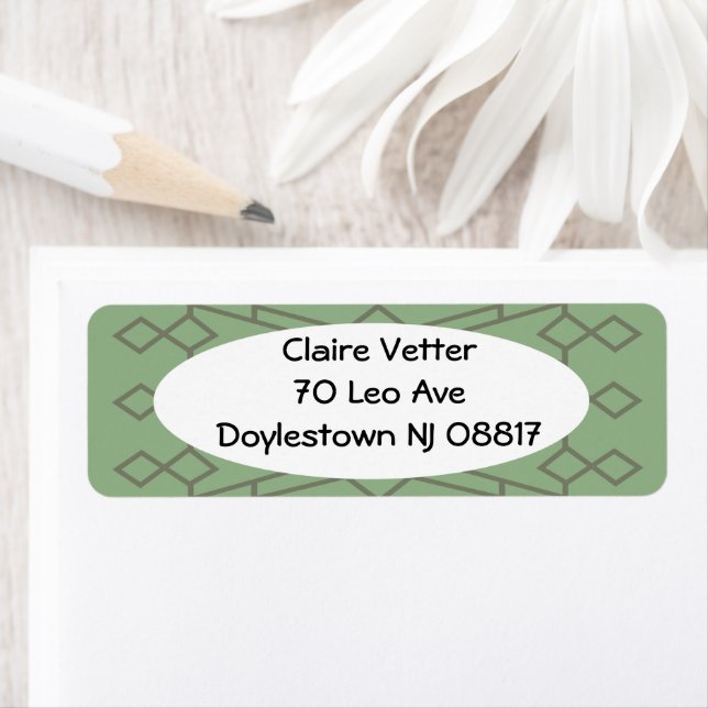 Green Bowties  Return Address Label (Insitu)