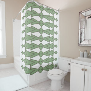 Green Bowties Shower Curtain