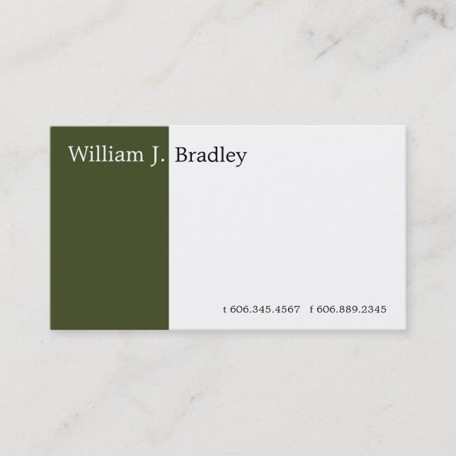 Green Box Business Card (Front)