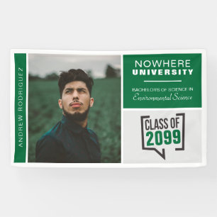 Green Boxes & Photo Graduation Banner