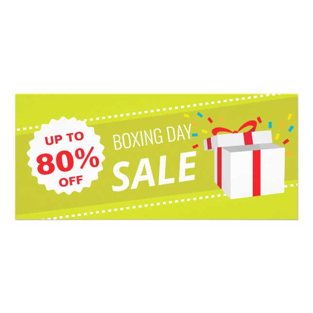 Green Boxing Day Card with Exclusive Gift Voucher (Front)