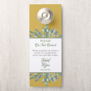 Green Branch Wedding Suite Favour - Door Hanger