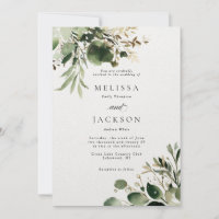 Green Branches and Cream Wedding