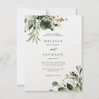 Green Branches and Cream Wedding