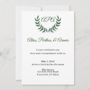 Green Branches Invitation