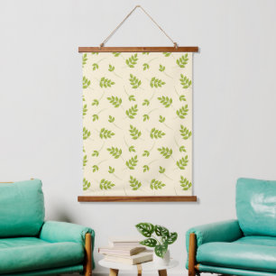  Green Branches Leaves Seamless  Hanging Tapestry