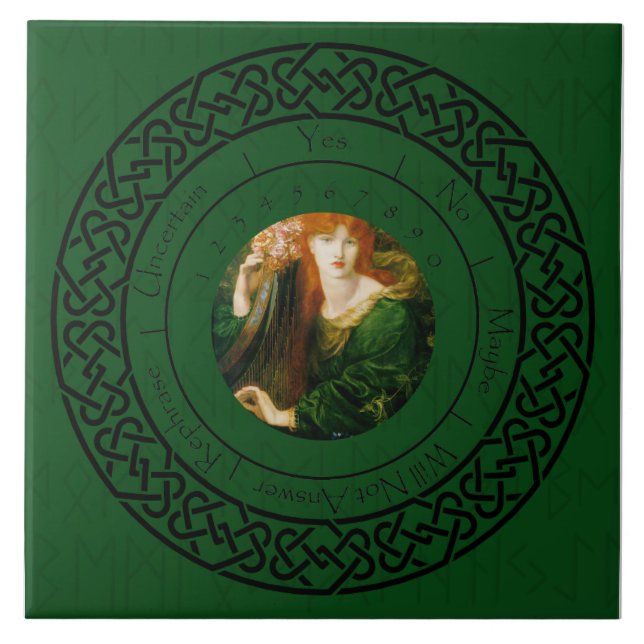 Green Brigid Pendulum Tile (Front)