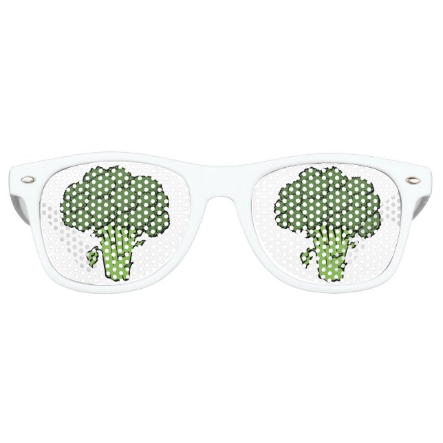 Green Broccoli Retro Sunglasses (Front)