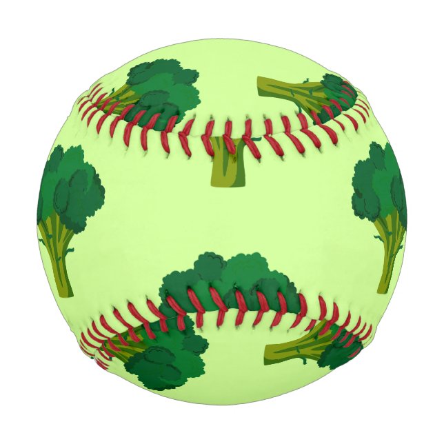 Green Broccoli Vegetable Healthy Eating Veggie Baseball (Front)