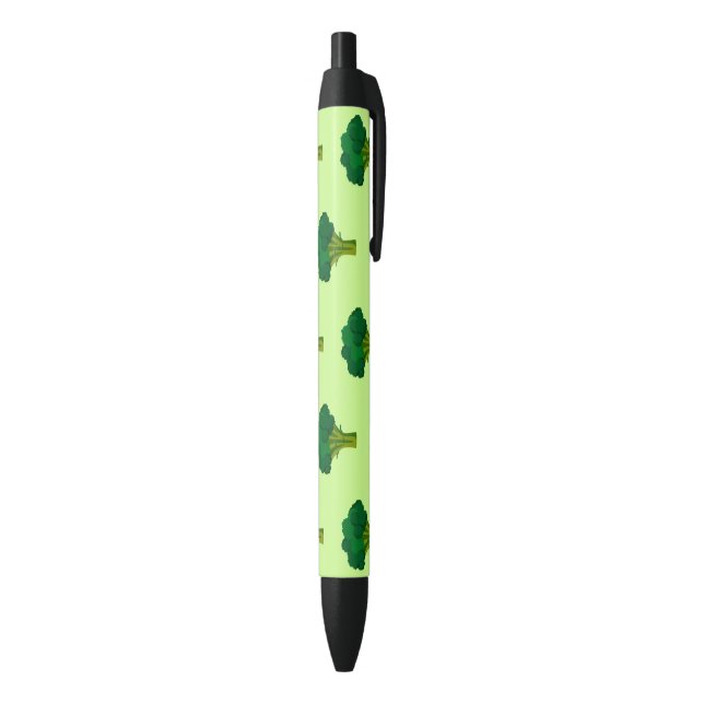Green Broccoli Vegetable Healthy Eating Veggie Black Ink Pen (Bottom (Vertical))