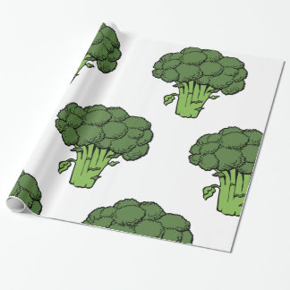 Green Broccoli Wrapping Paper