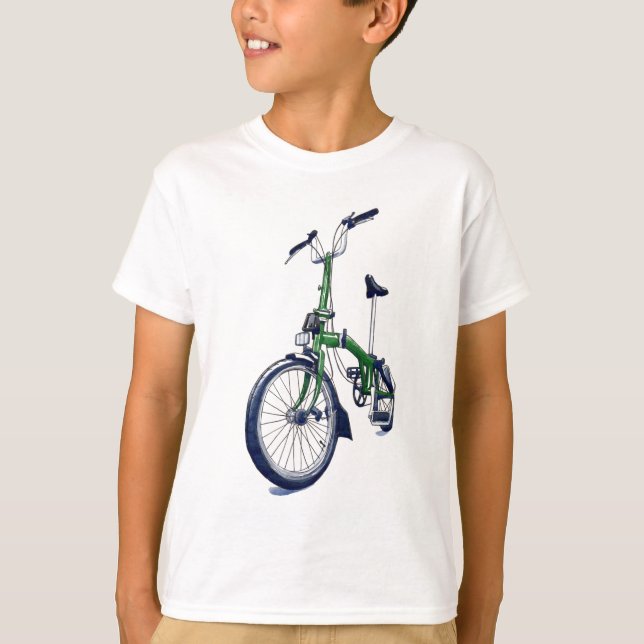 Green Brompton bicycle T-Shirt (Front)