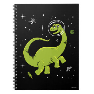 Green Brontosaurus Dinos In Space Notebook