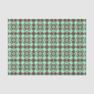Green Brown Abstract Pattern Tissue Paper