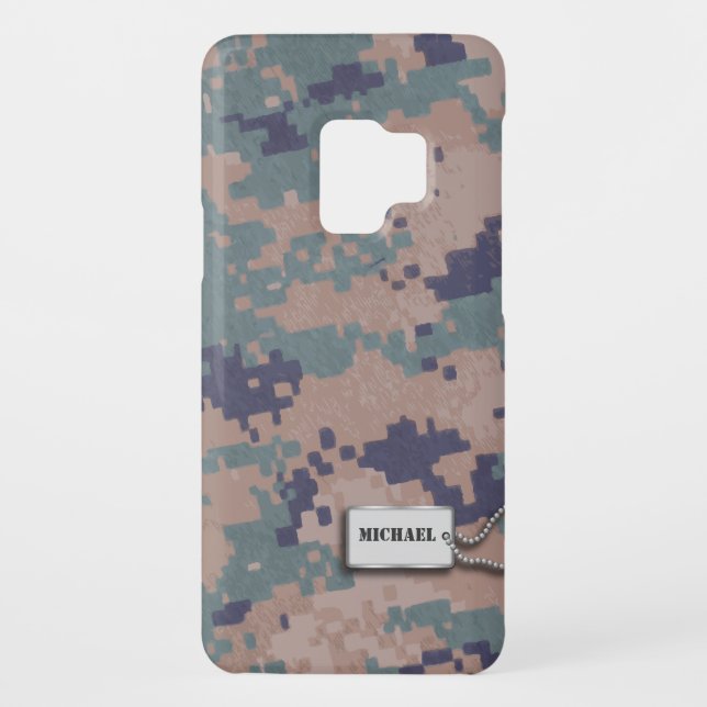 Green, Brown and Black  Digital Camouflage Case-Mate Samsung Galaxy Case (Back)
