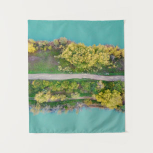 Green, brown, and yellow decor tapestry