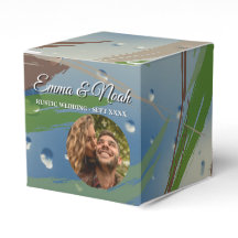 Green, Brown & Beige Brushstrokes Favour Box