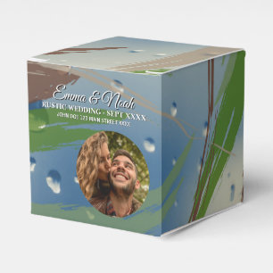 Green, Brown & Beige Brushstrokes Favour Box