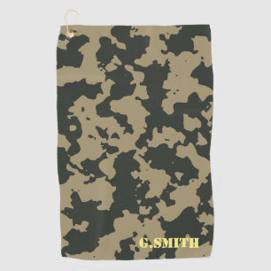 Green Brown Camouflage. Camo your Golf Towel