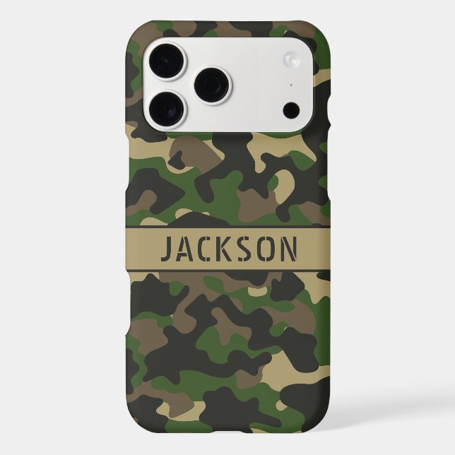 Green Brown Camouflage Personalised (Back)