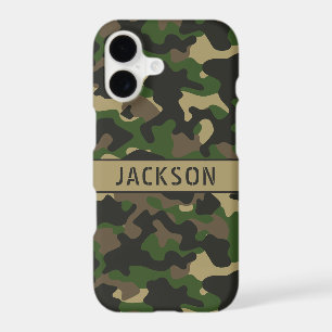 Green Brown Camouflage Personalised