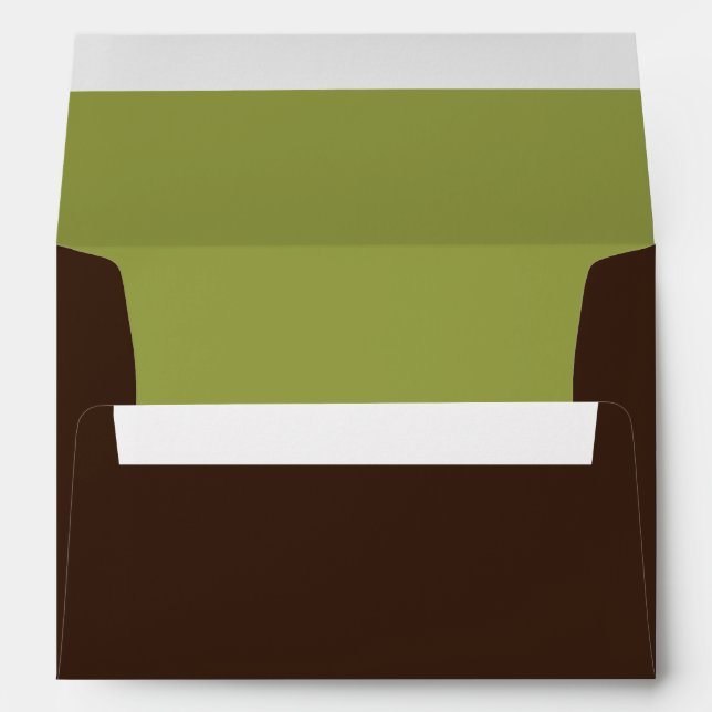 Green & Brown Christmas Card Holiday Envelopes (Back (Bottom))