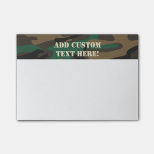 Green Brown Military Camo Camouflage Post-it Notes