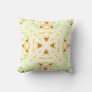 Green Brown Pretty Pastel Geometric Baby Nursery Cushion