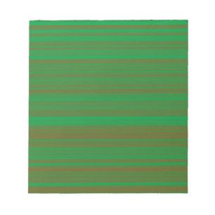 Green Brown Stripes Notepad