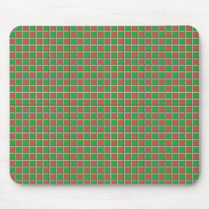 Green & Brown Tiles Mouse Pad