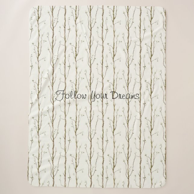 Green Brown Trees   Sherpa Blanket (Front)