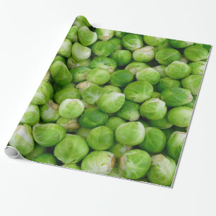 Green Brussels Kale Wrapping Paper