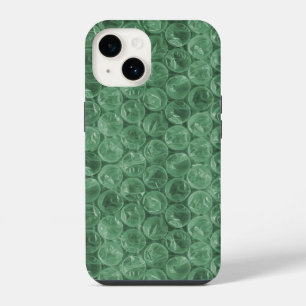 Green bubble wrap pattern iPhone 14 case